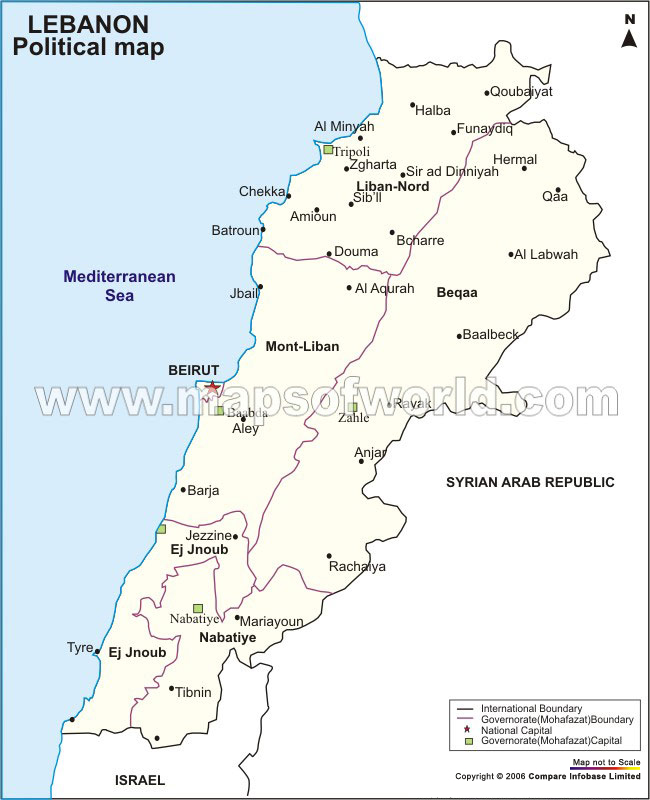 liban politique carte